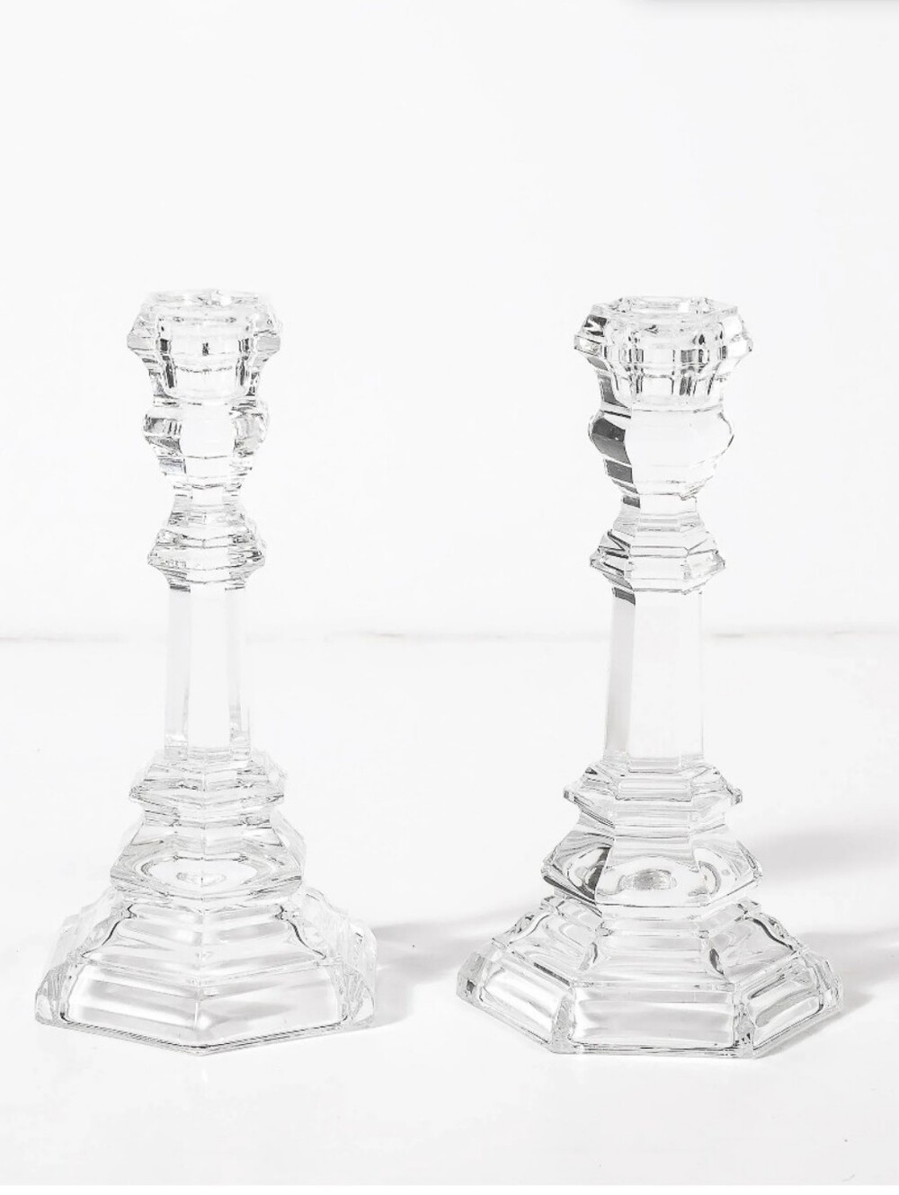 Vintage Tiffany & Co. Plymouth Crystal Candlestick Holders
